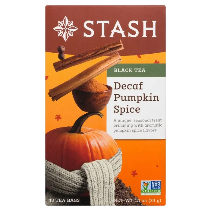 Stash Black Tea Decaf Pumpkin Spice, 18-Pack, 33 g