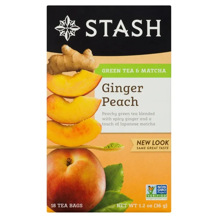 Stash Green Tea & Matcha Ginger Peach, 18-Bags