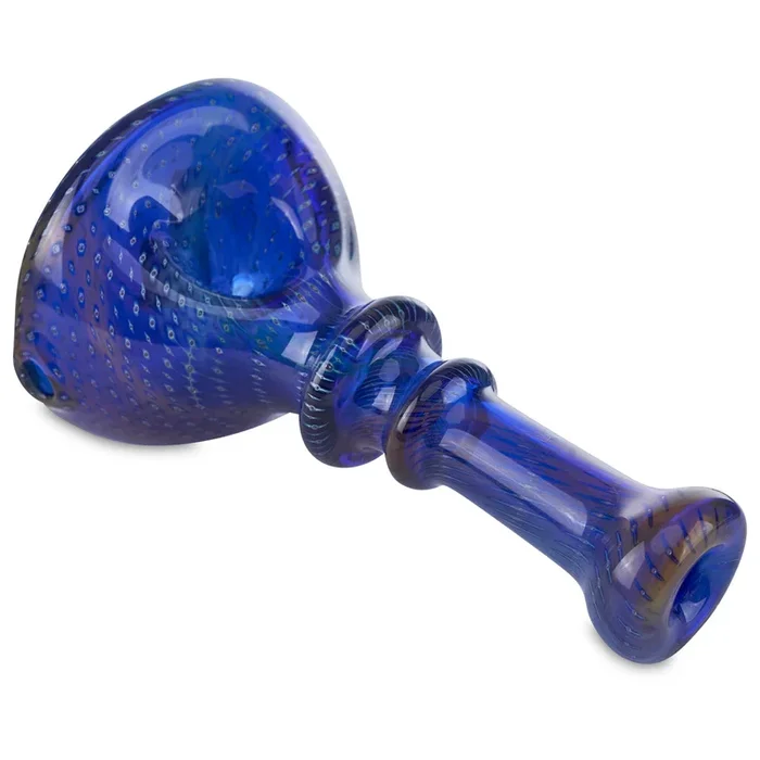 Steve Sizelove Free Standing Hand Pipe – Cobalt Blue/Amber