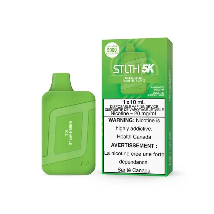STLTH 5K Disposable – Green Apple Ice