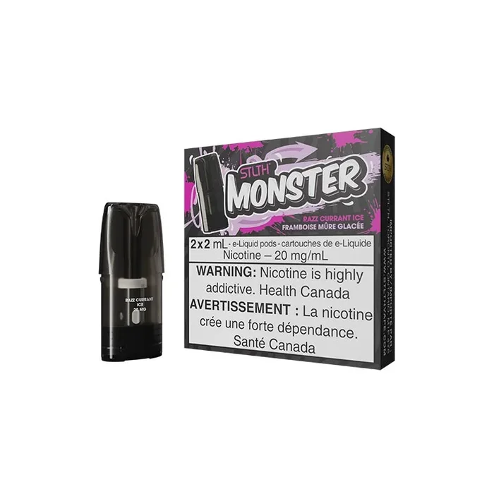 STLTH Monster Pod Pack – Razz Currant Ice