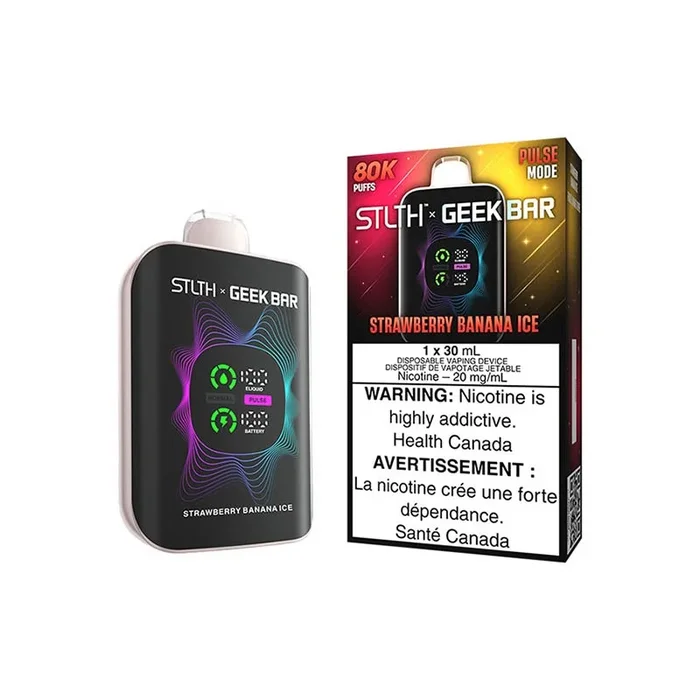 STLTH x Geek Bar 80K Disposable – Strawberry Banana Ice (AB)