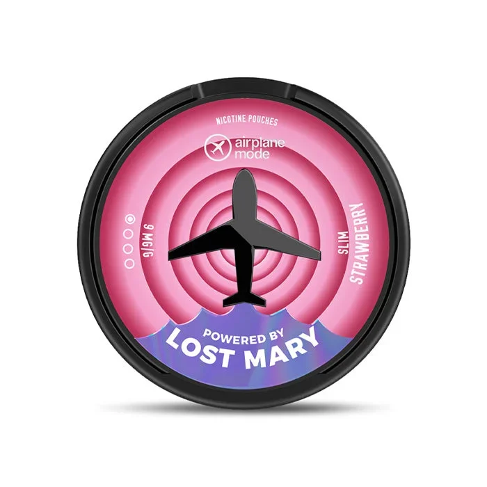 Strawberry Airplane Mode Nicotine Pouches by Lost Mary