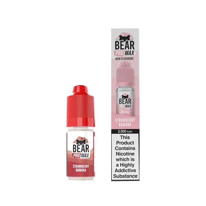 Strawberry Banana 10ml Nic Salt E-Liquid by Bear Pro Max 3500