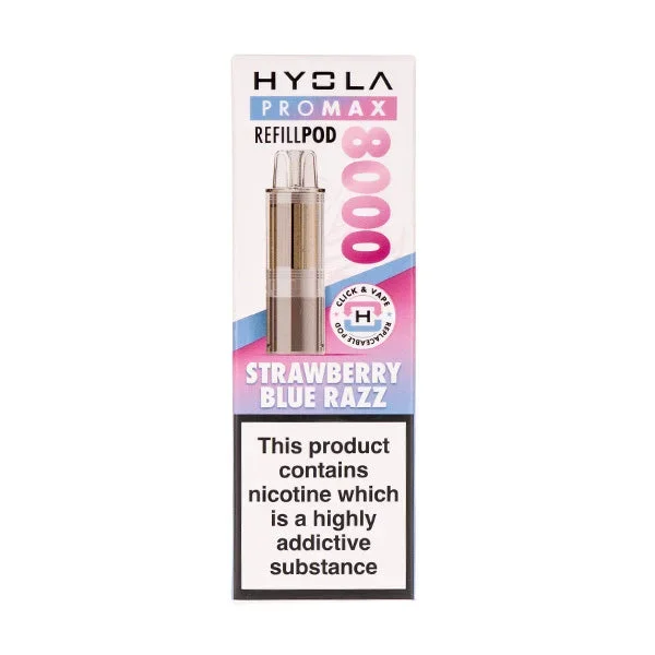 Strawberry Blue Razz Pro Max 8000 Prefilled Pod + Refill by Hyola