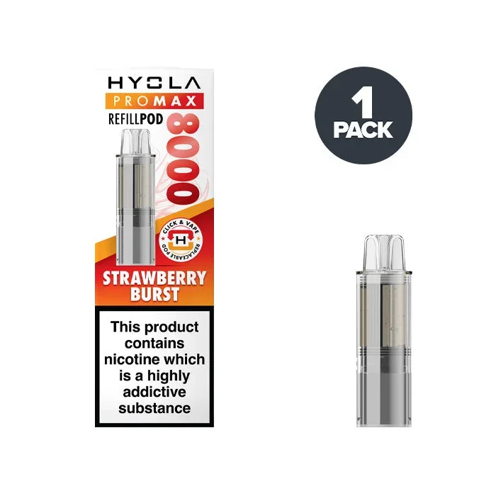 Strawberry Burst Hyola Pro Max 8000 Prefilled Pods