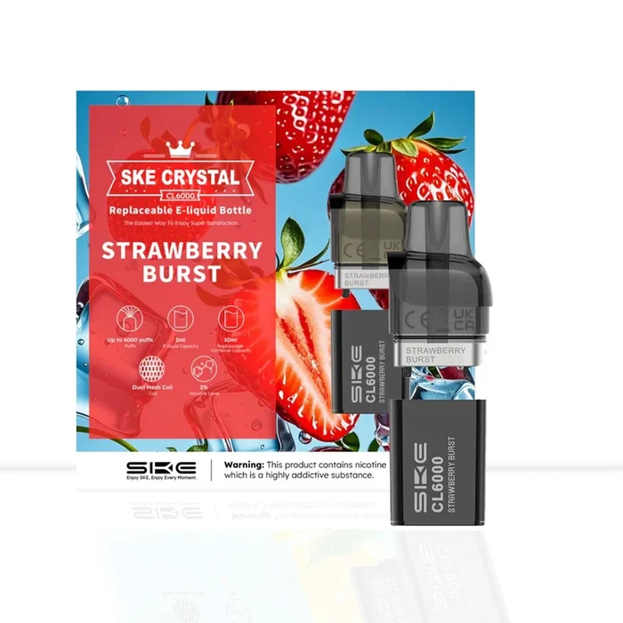 Strawberry Burst SKE Crystal CL6000 Prefilled Pods