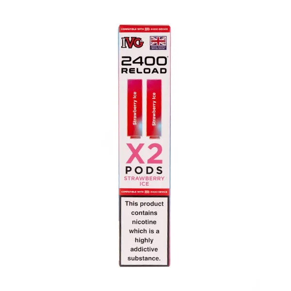 Strawberry Ice IVG 2400 Reload Replacement Pods – 2 Pack