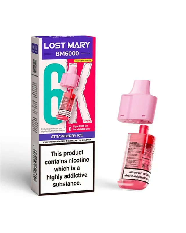 Strawberry Ice Lost Mary BM6000 Refill Pod