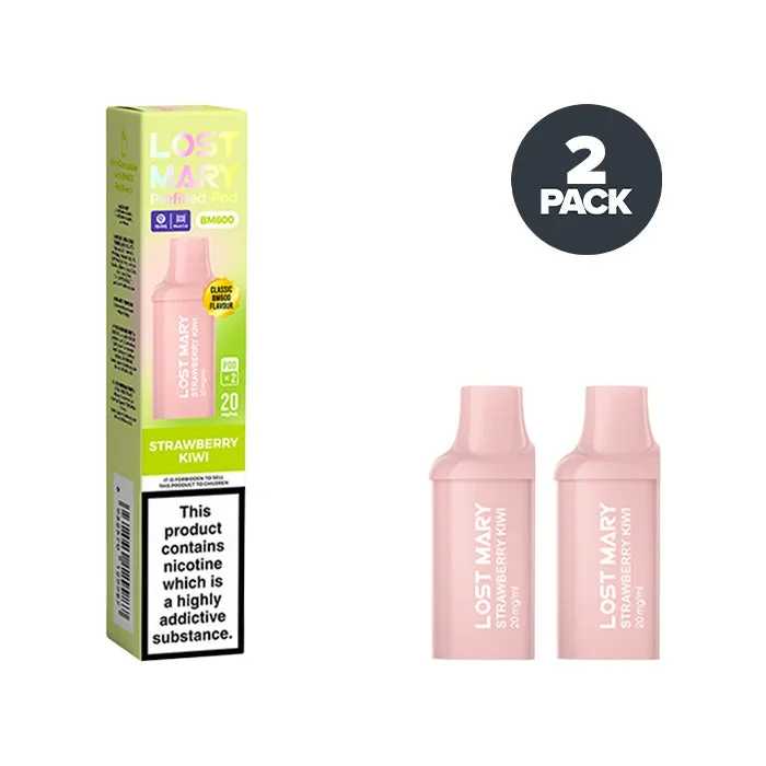 Strawberry Kiwi Lost Mary BM600 Prefilled Pods