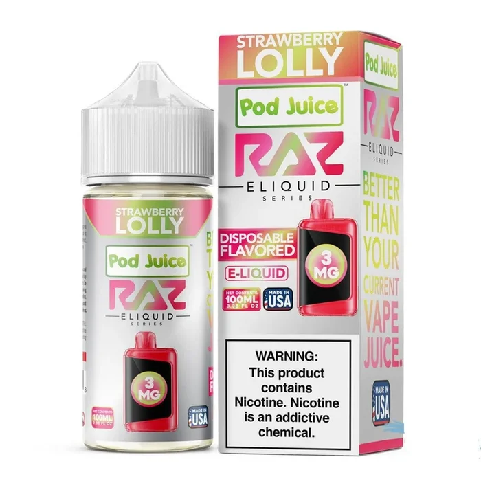 Strawberry Lolly – POD Juice x RAZ 100mL