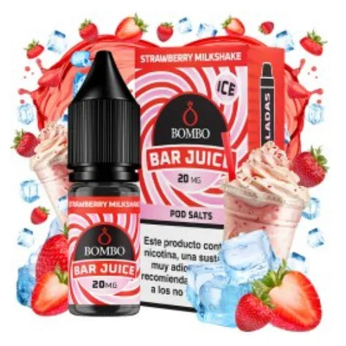 Strawberry Milkshake Ice 10ml (Sales de nicotina) (Bar Juice by Bombo)