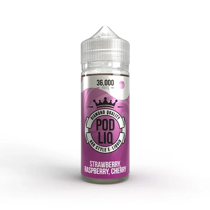 Strawberry Raspberry Cherry 100ml Shortfill E-Liquid by Pod Liq