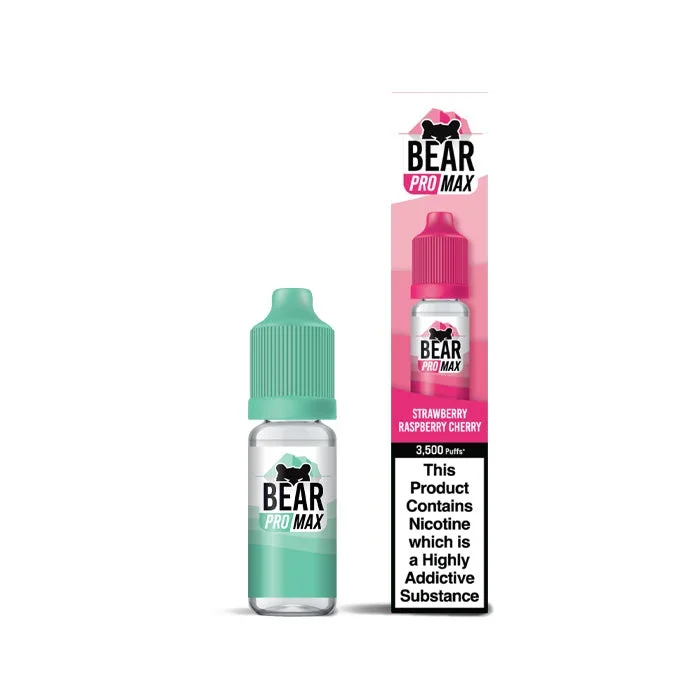 Strawberry Raspberry Cherry 10ml Nic Salt E-Liquid by Bear Pro Max 3500