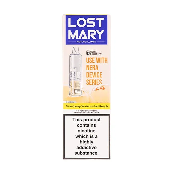 Strawberry Watermelon Peach Nera 15k Pureview Prefilled Pod + Refill by Lost Mary