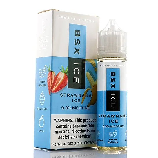 Strawnana Ice – Glas BSX Ice E-Juice (60 ml)