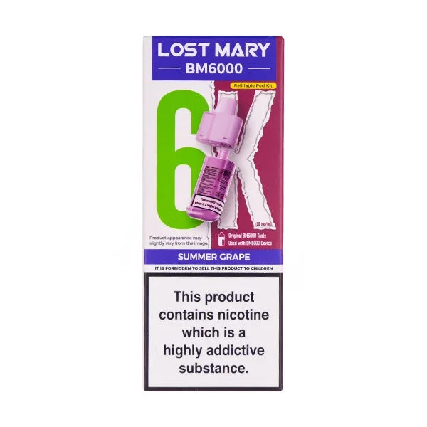 Summer Grape BM6000 Prefilled Pod + Refill by Lost Mary