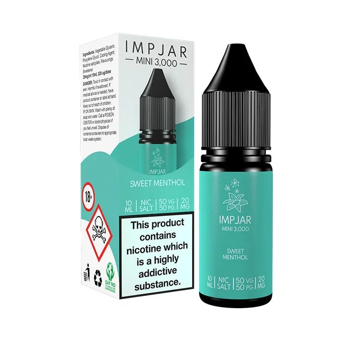 Sweet Menthol 10ml Nic Salt E-Liquid by Imp Jar