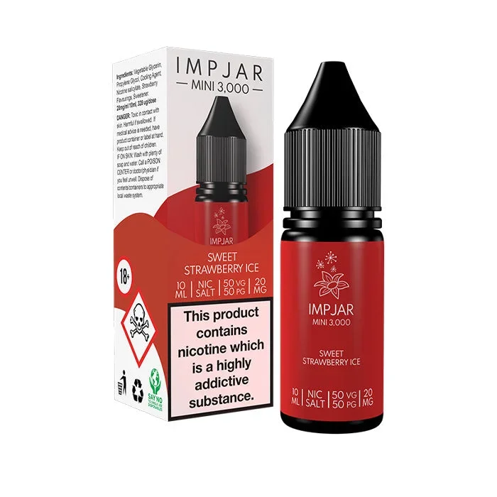 Sweet Strawberry Ice 10ml Nic Salt E-Liquid by Imp Jar