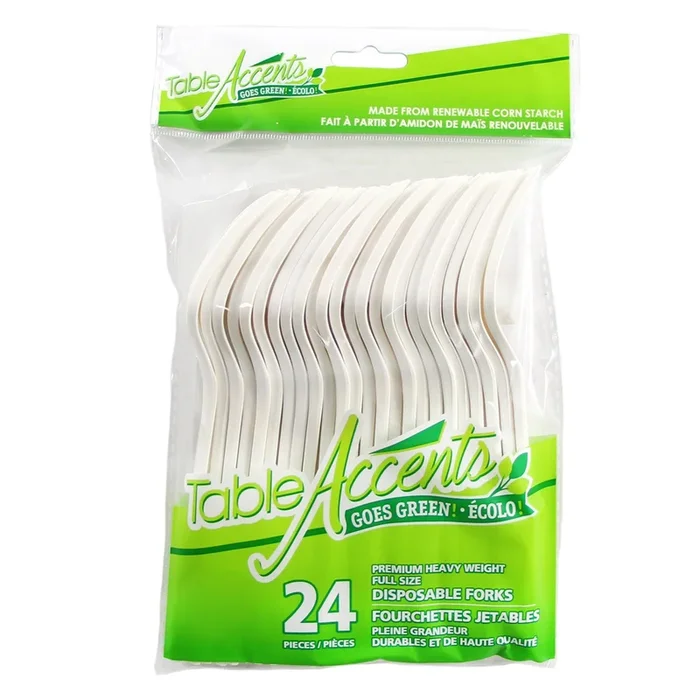 Table Accents Disposable Forks, 24-Pack