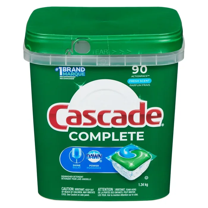 Tablettes pour lave-vaisselle parfum frais Cascade Complete, emb. de 90