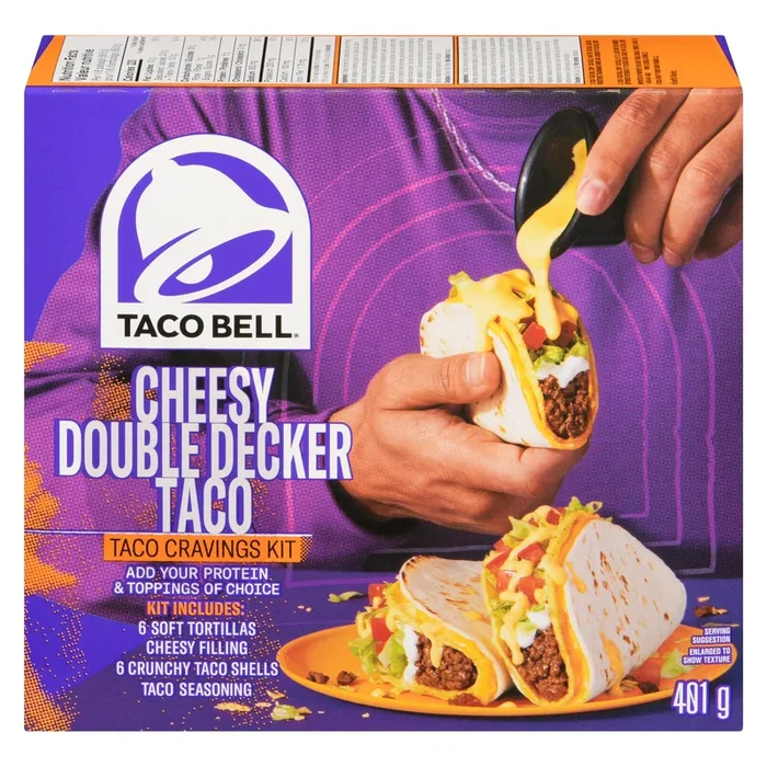 Taco Bell Cravings Kit, Cheesy Double Decker Taco, 401 g