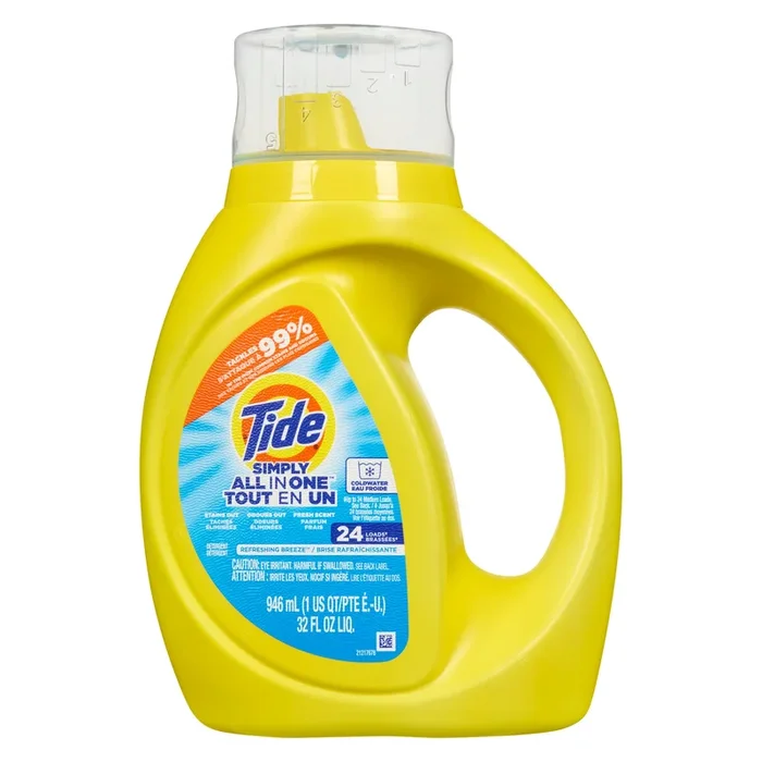 Tide Simple All in One Laundry Detergent, Refreshing Breeze, 946 ml