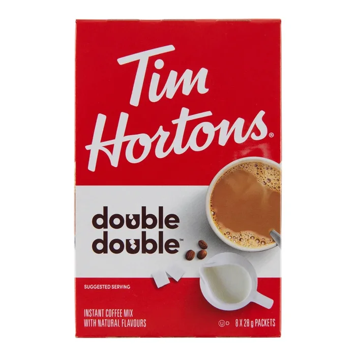 Tim Hortons Double Double Instant Coffee Mix, 8-Pack, 28 g