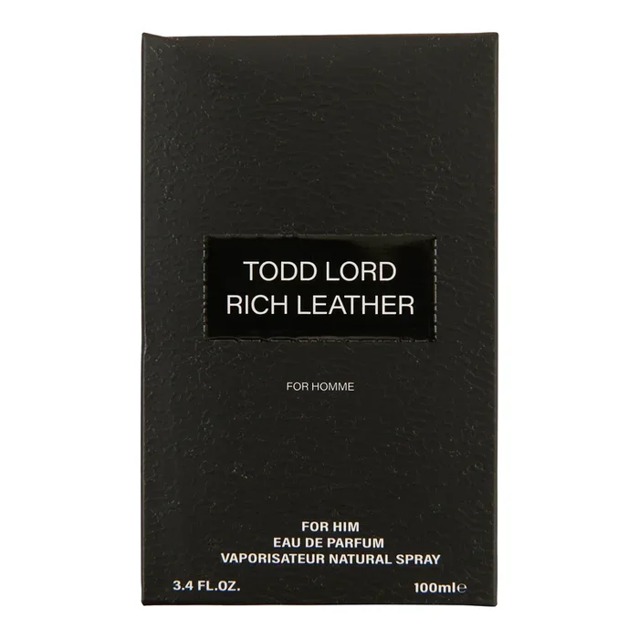 Todd Lord Rich Cuir Cologne pour Hommes, 100 ml