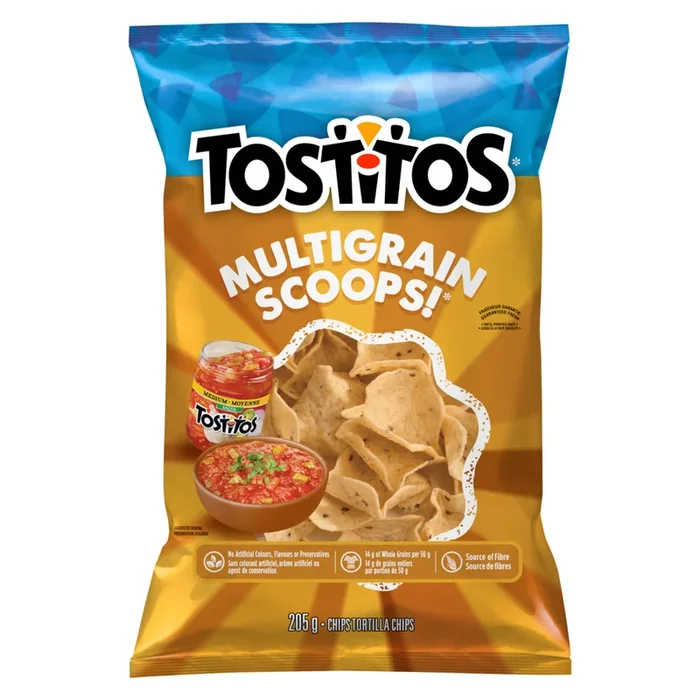 Tostitos Scoops! Multigrain Tortilla Chips, 205-g