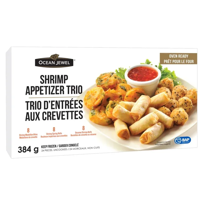Trio d’amuse-gueule aux crevettes Ocean Jewel, 384 g