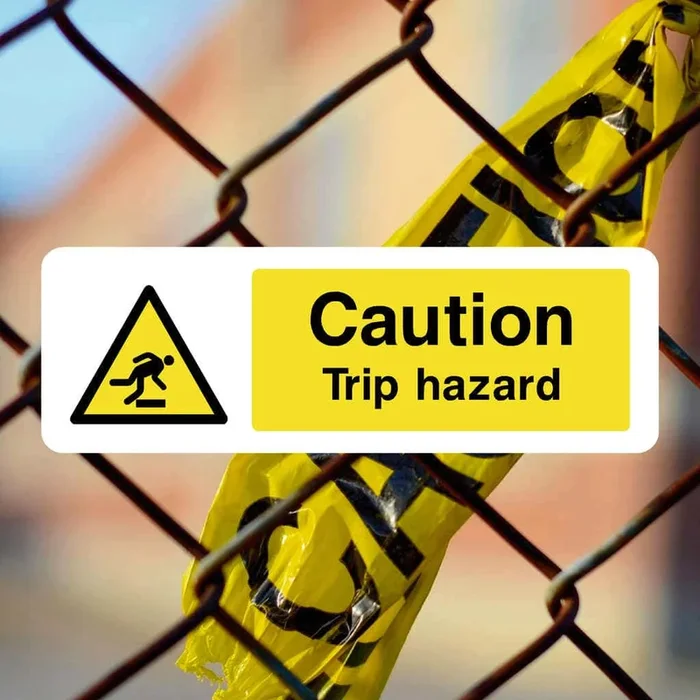 Trip Hazard Warning Sign