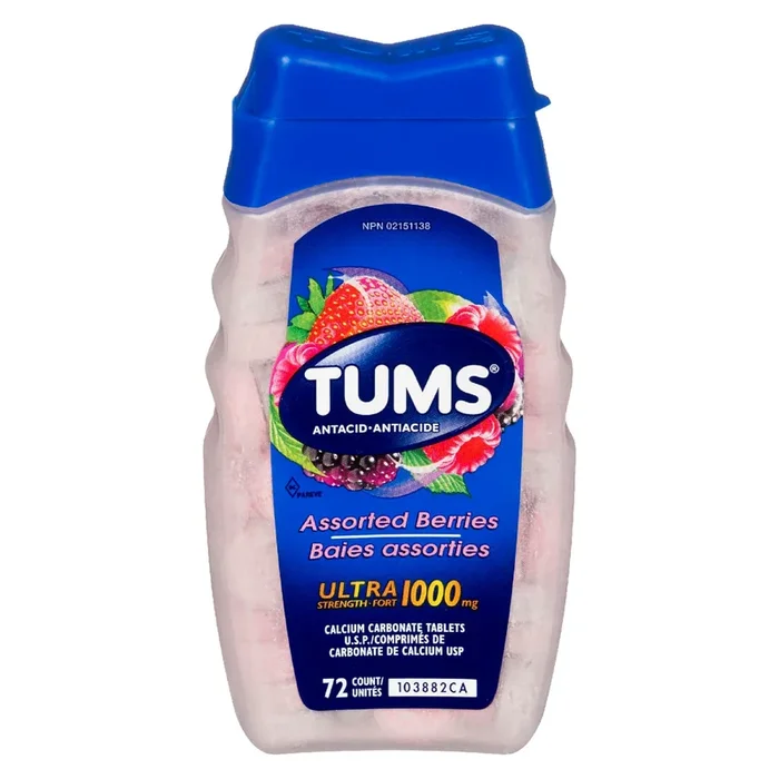 Tums Assorted Berries Ultra Strength 1000-mg Antacid, 72-Pack