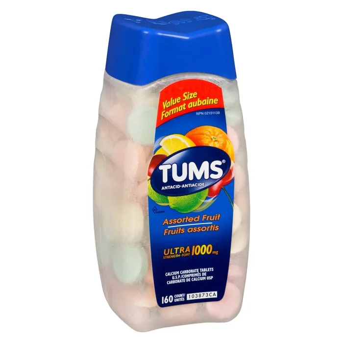 Tums Assorted Fruit Ultra Strength 1000-mg Antacid Value Size, 160-Pack
