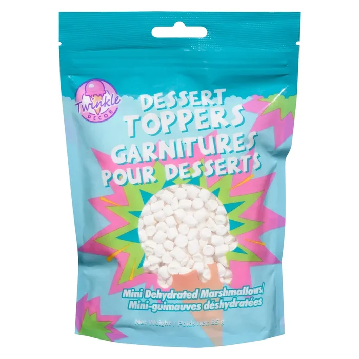 Twinkle Decor Dessert Toppers Mini Dehydrated Marshmallows, 85 g
