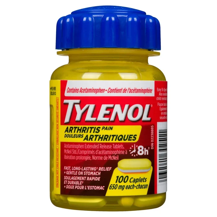 Tylenol Douleurs Arthritiques 650 mg Caplets, Emballage de 100
