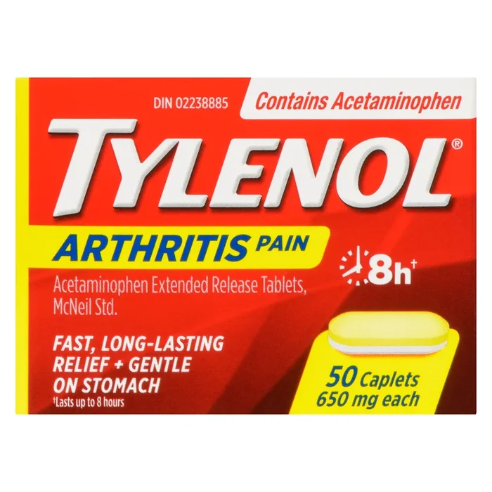 Tylenol Douleurs Arthritiques 650 mg Caplets, Emballage de 50