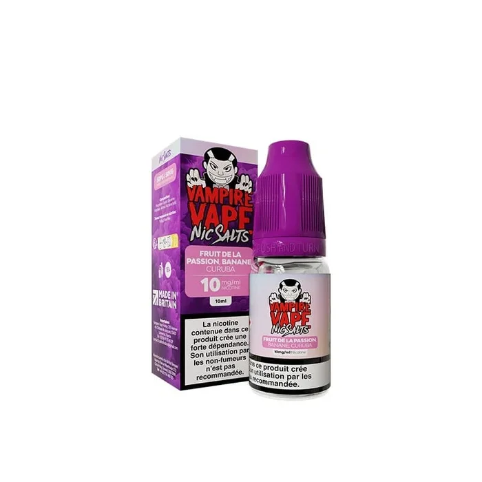 VAMPIRE VAPE Fruit de la Passion & Banane & Curuba – Sel de nicotine 10ml