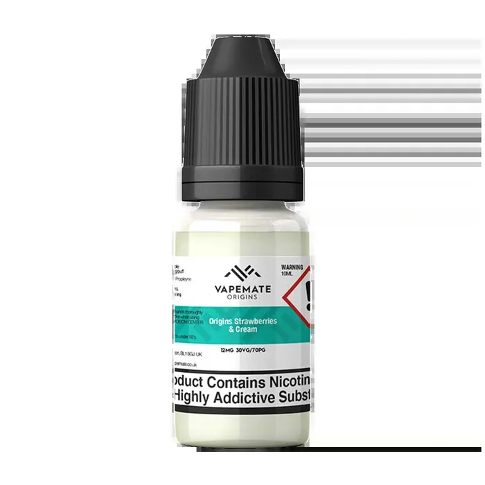 Vapemate Origins Strawberries & Cream 10ml
