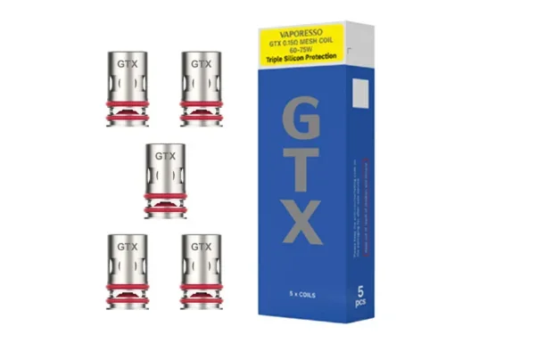 Vaporesso GTX Coil for Target 80 / Target PM30 , GTX One / Go 40 / Go 80, GEN Nano / Air 40 / PT60 / PT80 S / Gen160 / FIT 40, Xiron, Luxe PM40 / PM80 / PM80 S, SWAG PX80, Luxe XR / XR MAX / X PRO / LUXE X2 (5pcs/pack)