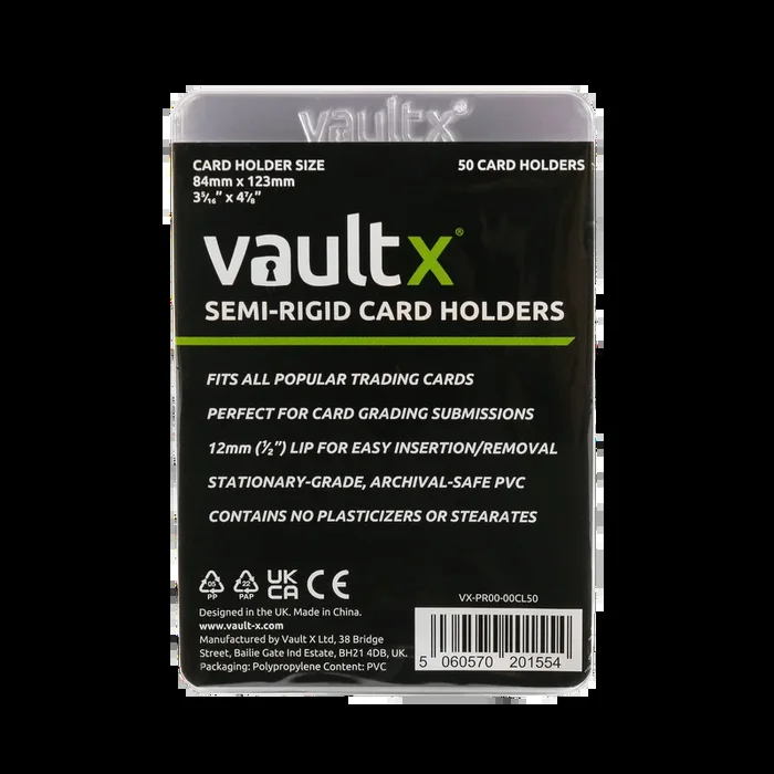 Vault X: Semi-Rigid Card Holder 50CT