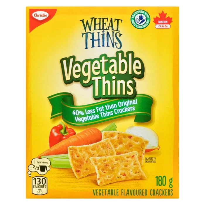 Vegetable Thins 40% Less Fat, 180 g
