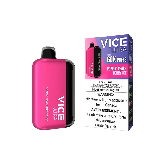 VICE ULTRA 60K Disposable – Poppin’ Peach Berry Ice