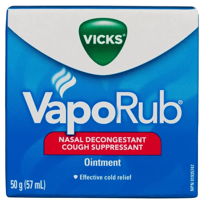 Vicks VapoRub Nasal Decongestant Cough Suppressant Ointment, 50-g