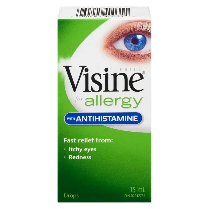 Visine Eye Drops Sterile for Allergy with Antihistamine, 15-ml