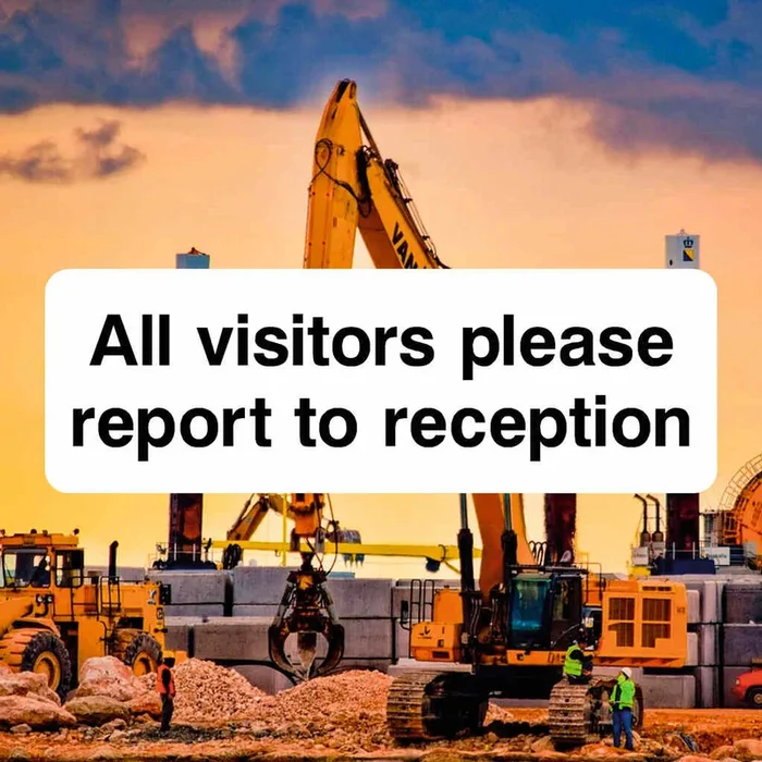 Visitor Report Reception Sign