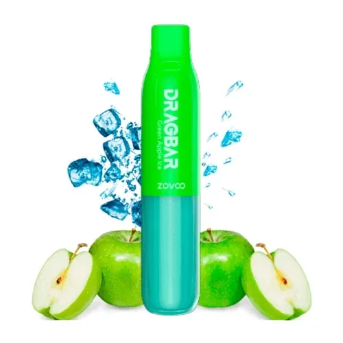 Voopoo Zovoo Dragbar 600s Green Apple Ice disposable pod