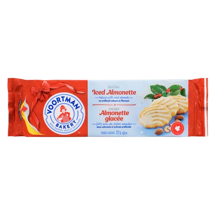Voortman Bakery Iced Almonette Cookies, 227 g