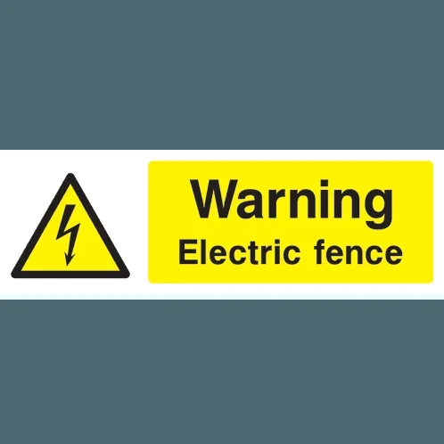 Warning Electric Fence Safety Sign