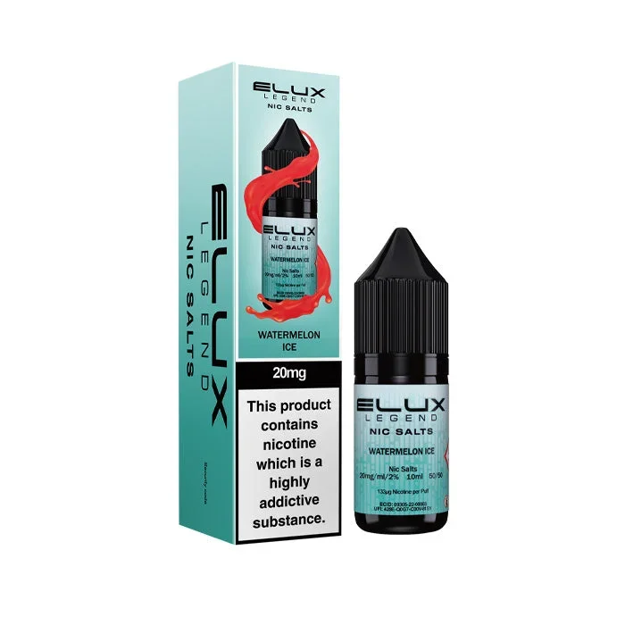 Watermelon Ice 10ml Nic Salt E-Liquid by Elux Legend
